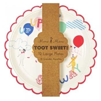 【Meri Meri】チルドレンプレート Toot Sweet 12枚 紙皿 【お皿・プレート】