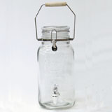 グラスビバレッジディスペンサー　ウッドハンドル　ウォータージャグ 3800ml