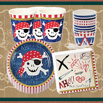 【テーブルウェアパッケージ】Ahoy There Pirate パイレーツ 海賊パーティー