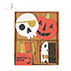 パーツと紐がバラバラになっているのでアレンジして子供と楽しくハロウィンガーランドが作れます