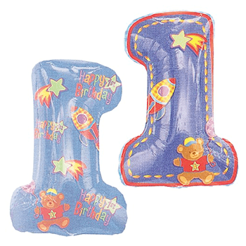 1歳のお誕生日 ビッグバルーン H&S 1stバースデーボーイ 39L 48x71cm【ポンプ別売】